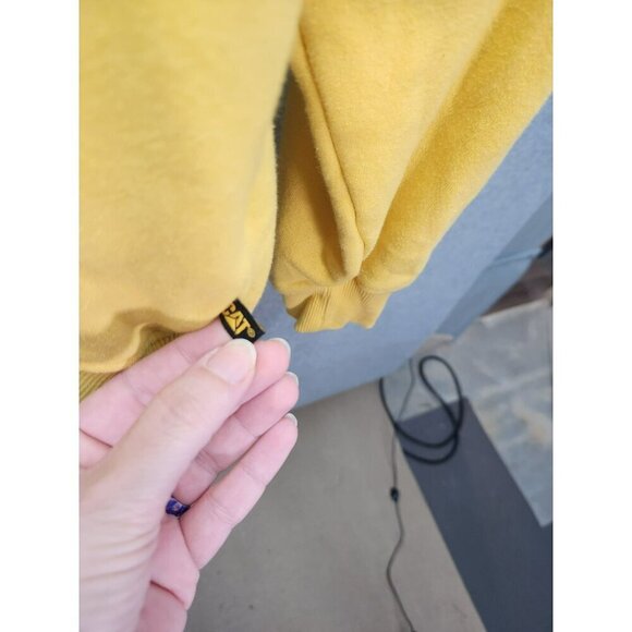 Caterpillar Yellow Hoodie XL Cotton/Polyester Blend - Picture 2 of 4